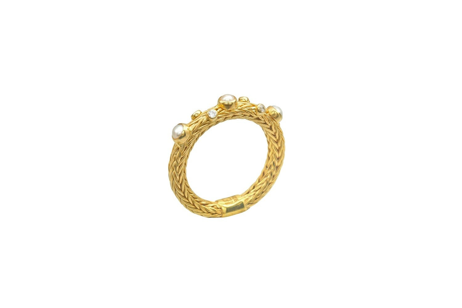 Naga Pearled Ring Gold