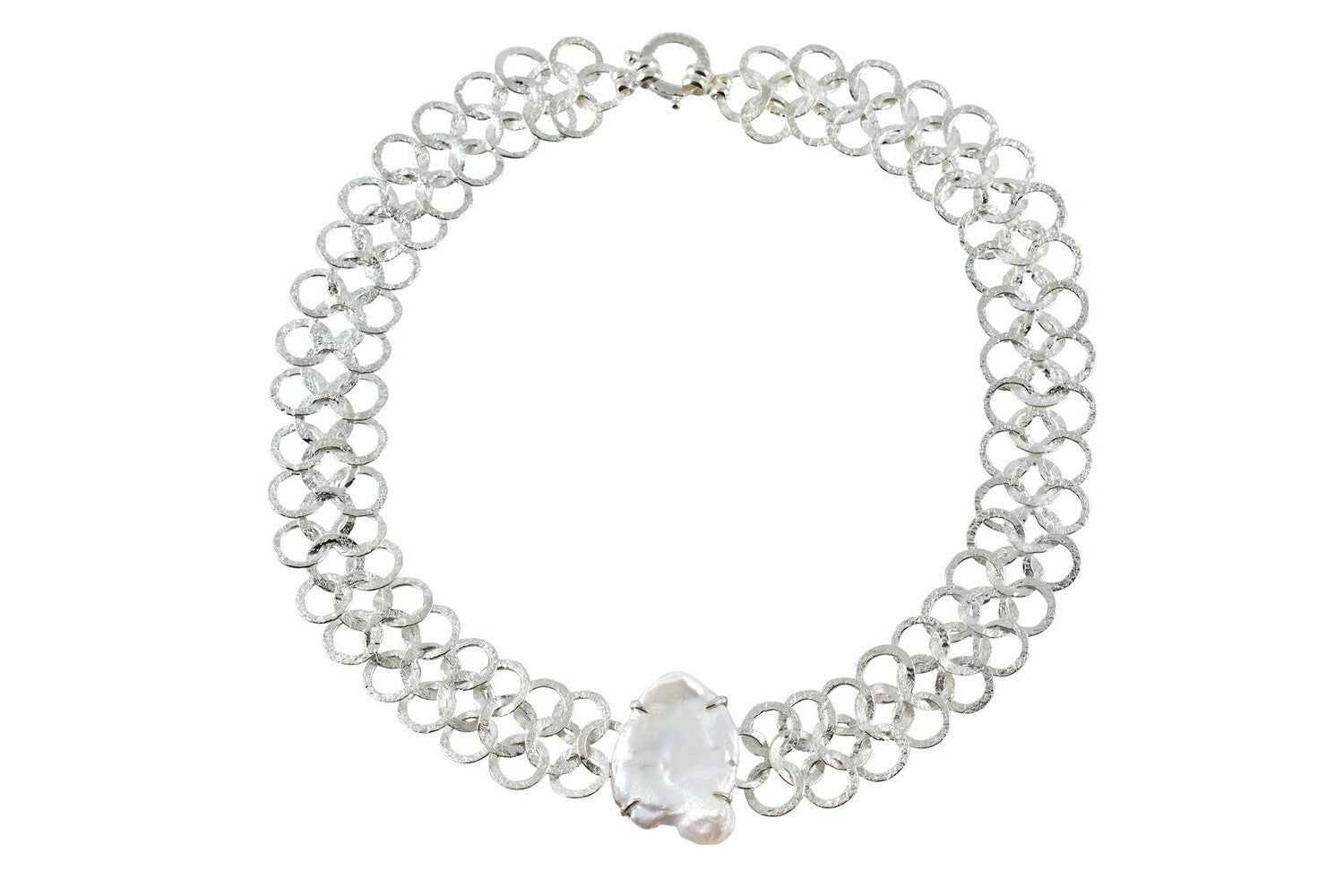 ネックレス・ペンダント TATIANA Silver 925 Joy Pearl Link Chain Necklace NZ2404 5005 TATIANA】Joy Pearl Link Chain Necklace NZ2404〜ネックレス