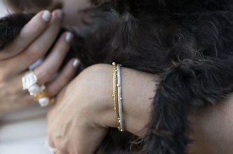 Naga Pearled Bracelet Silver