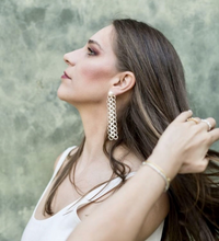 Infinity Link Pearl Earrings Silver